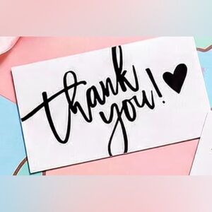 Elegant Thank You Card Set - 25pcs